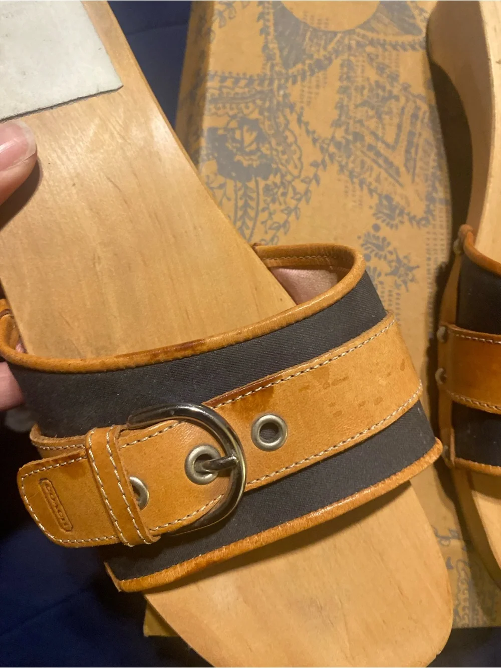 Authentic Women’s Coach Slip On Heel Sandals